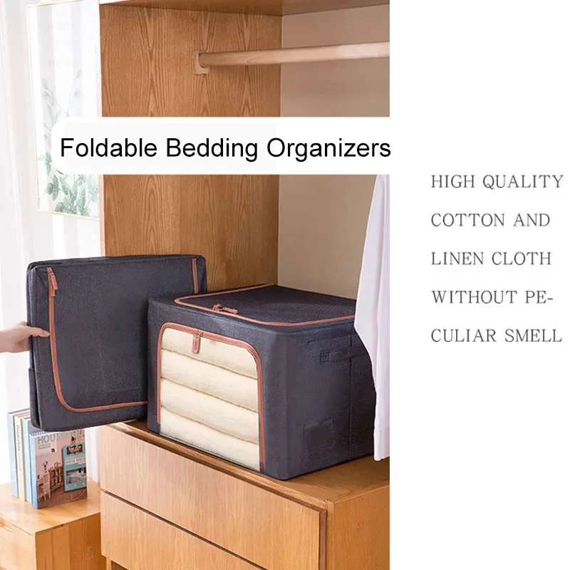 Foldable Storage Organizers Clothes Storage Bag Foldable Blanket Storage Quilt bag Containers for Organizing Bedroom Closet home