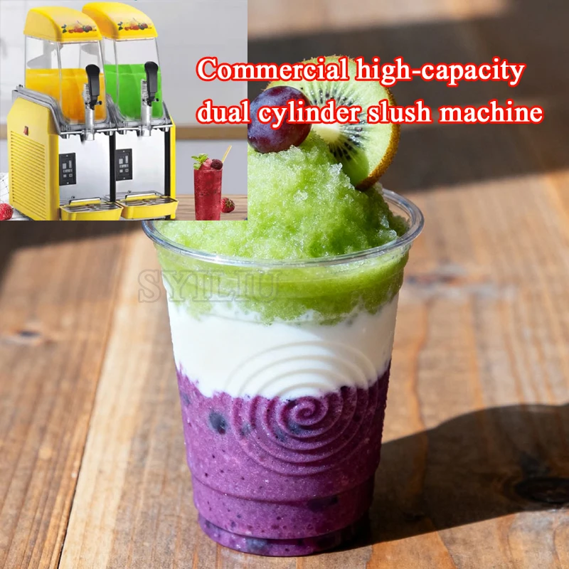 

Electric Commercial Snow Melting Machine Stainless Steel Slush Maker Large-Capacity Cold Drink Machine Quiet-Operation