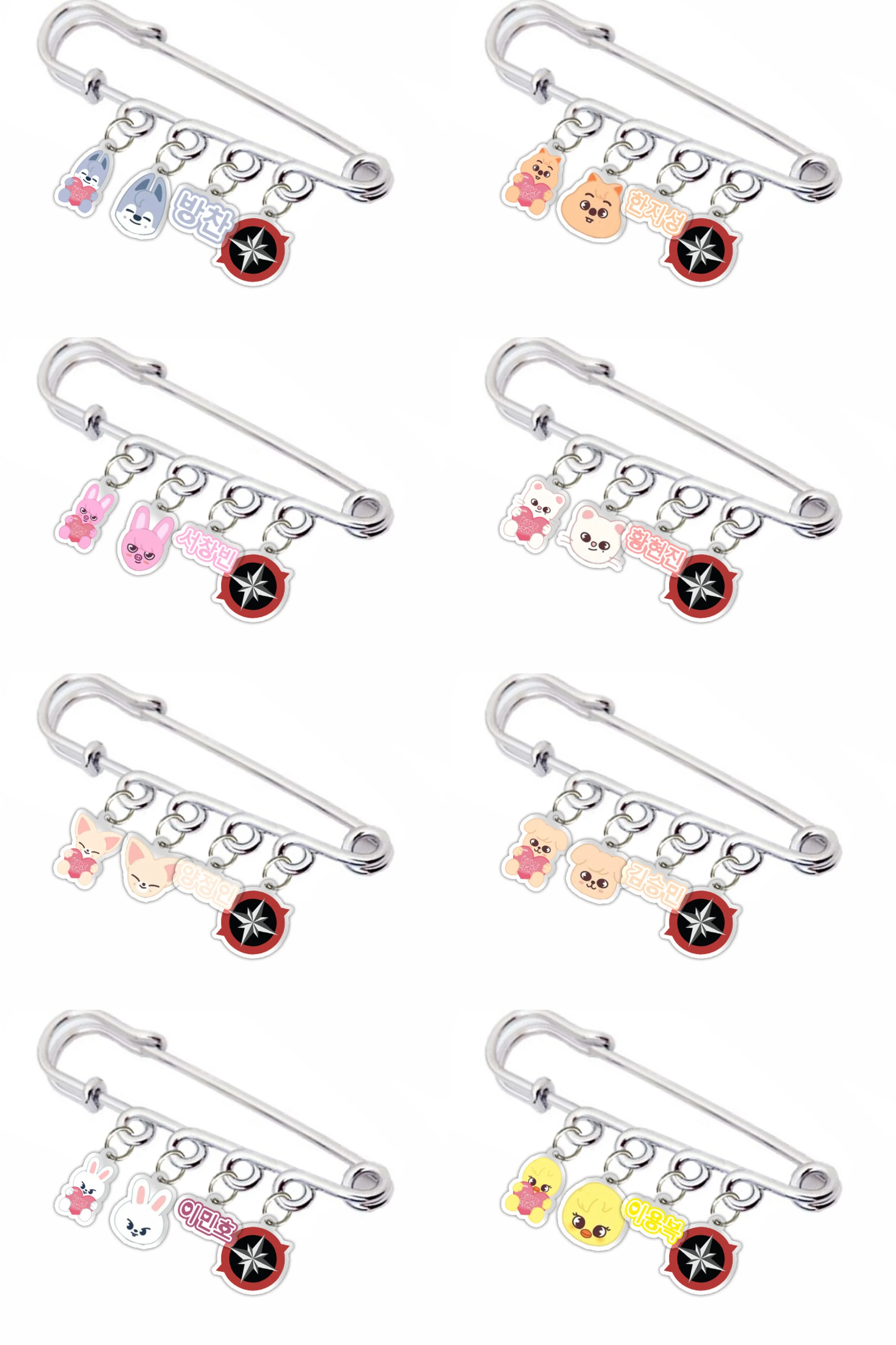 Broche de noël pour enfants errants, pendentif en acrylique, étoile de dessin animé, porte-clés personnalisé SKZ