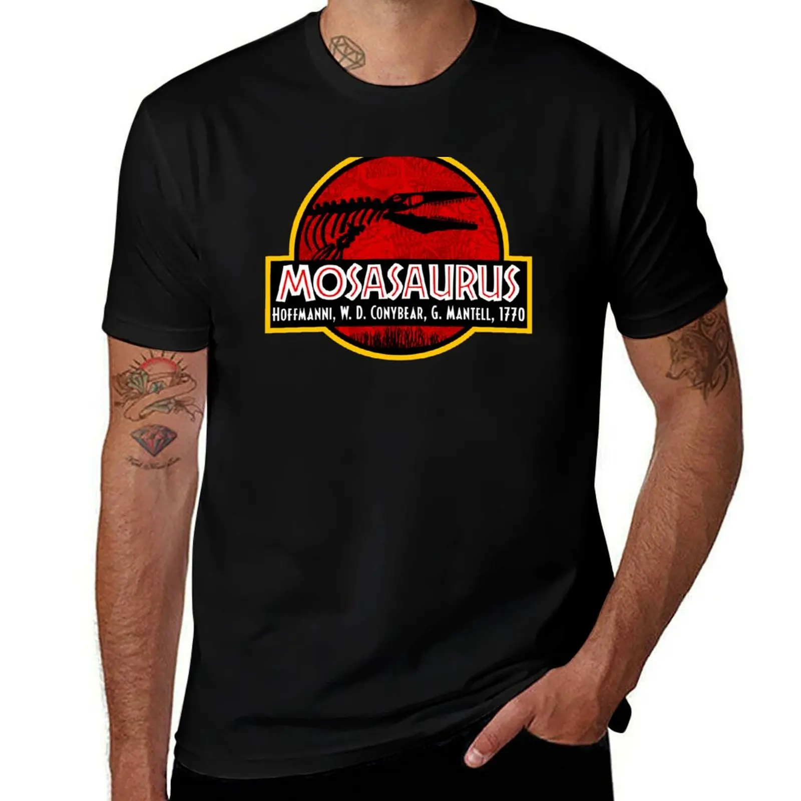 

Mosasaur logo T-Shirt men t shirt cotton 100% man t shirt cotton high quality T-Shirt