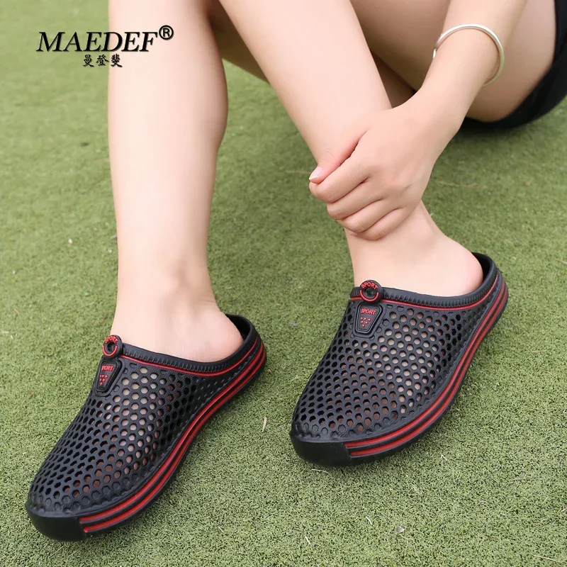 Maedef Männer Sommerschuhe Sandalen Herren Löcher Sandalen hohle atmungsaktive Flip Flops Clogs Schuhe Mode Strand Hausschuhe große Größe 45