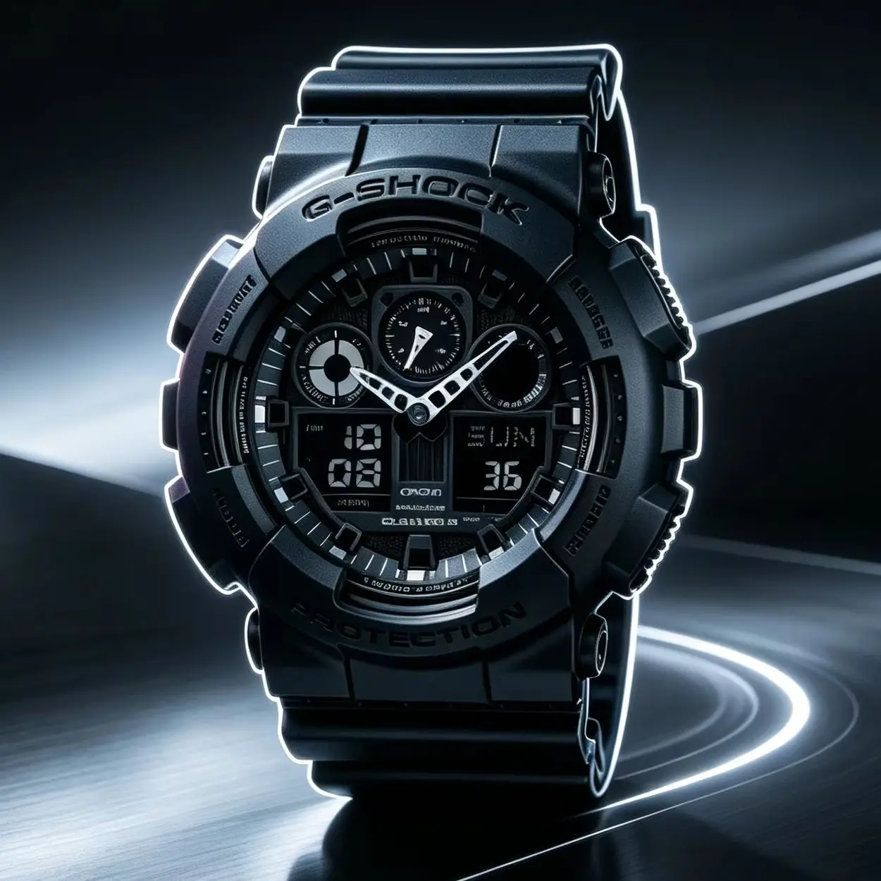 Casio GA‑100 Men Analog‑Digital Watch | 200M Waterproof | Shock Magnetic Resistant | World Time Stopwatch LED Sport Wristwatch