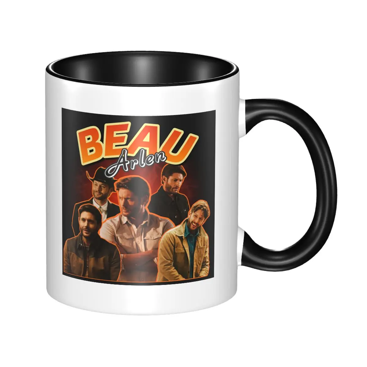 Caneca Estilo Vintage Jensen Ackles Beau Arlen, Canecas de Cerâmica Engraçadas para Café, Chá e Leite, Presentes para Mulheres e Homens