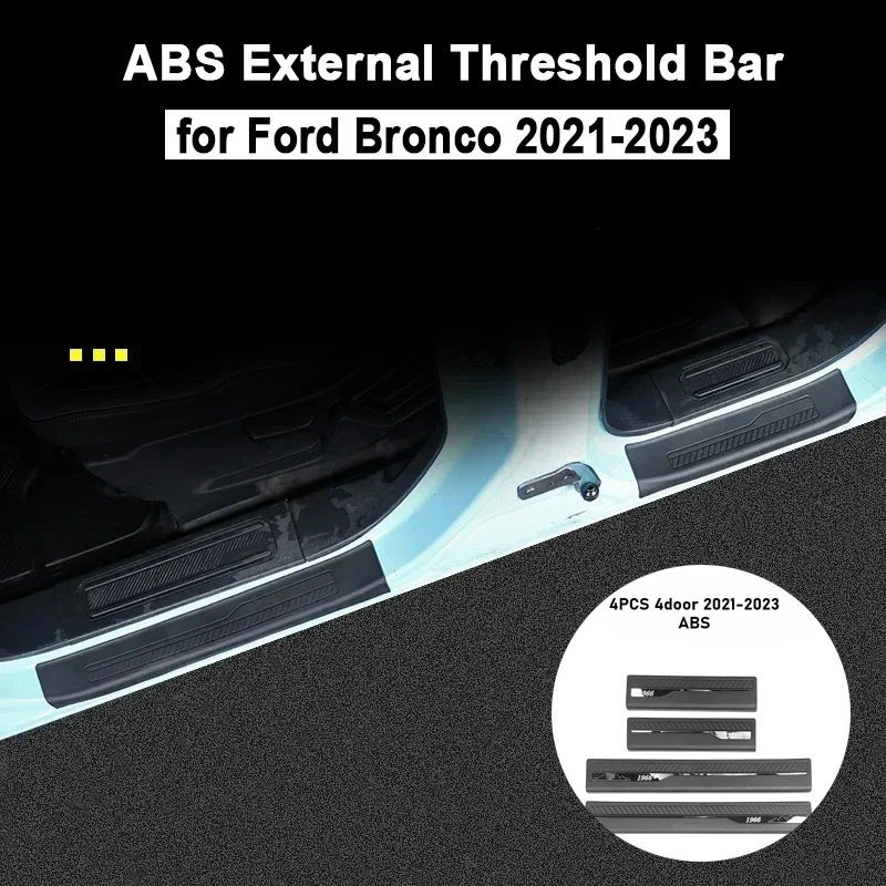 

Внешний порог ABS для Ford Bronco 2021-2023, внедорожная версия, защита двери автомобиля, декор, автомобильные аксессуары