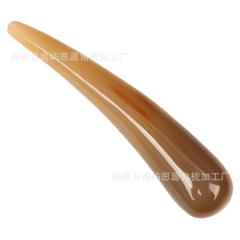 Natural White Cow Horn Acupoint Massage Stick Knocking Gallbladder Meridian Face Eye Beauty Scraping Muscle Rod Female
