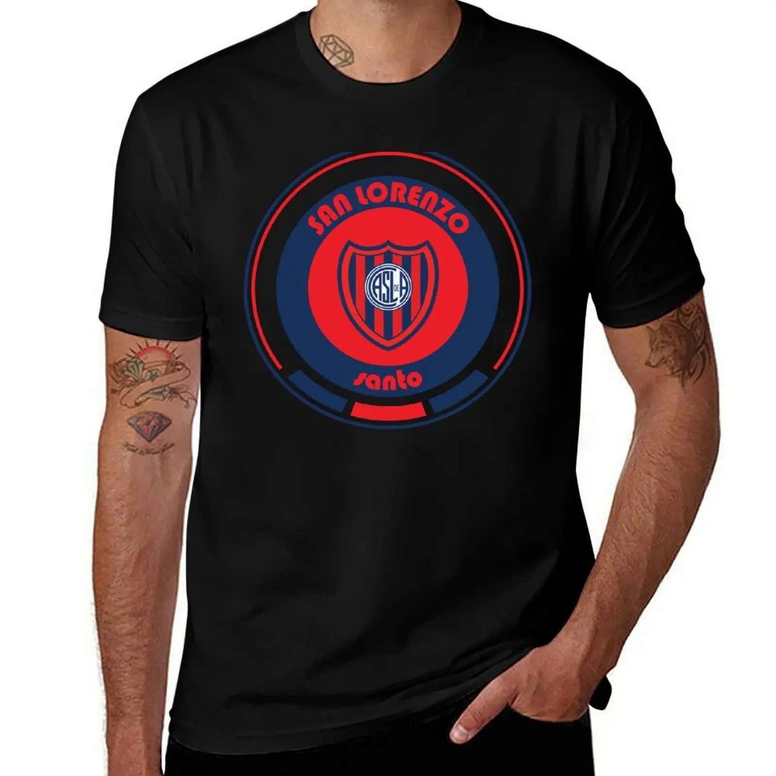 

Superliga - Team San Lorenzo T-Shirt boys whites new edition summer 2025 anime figures mens t shirt