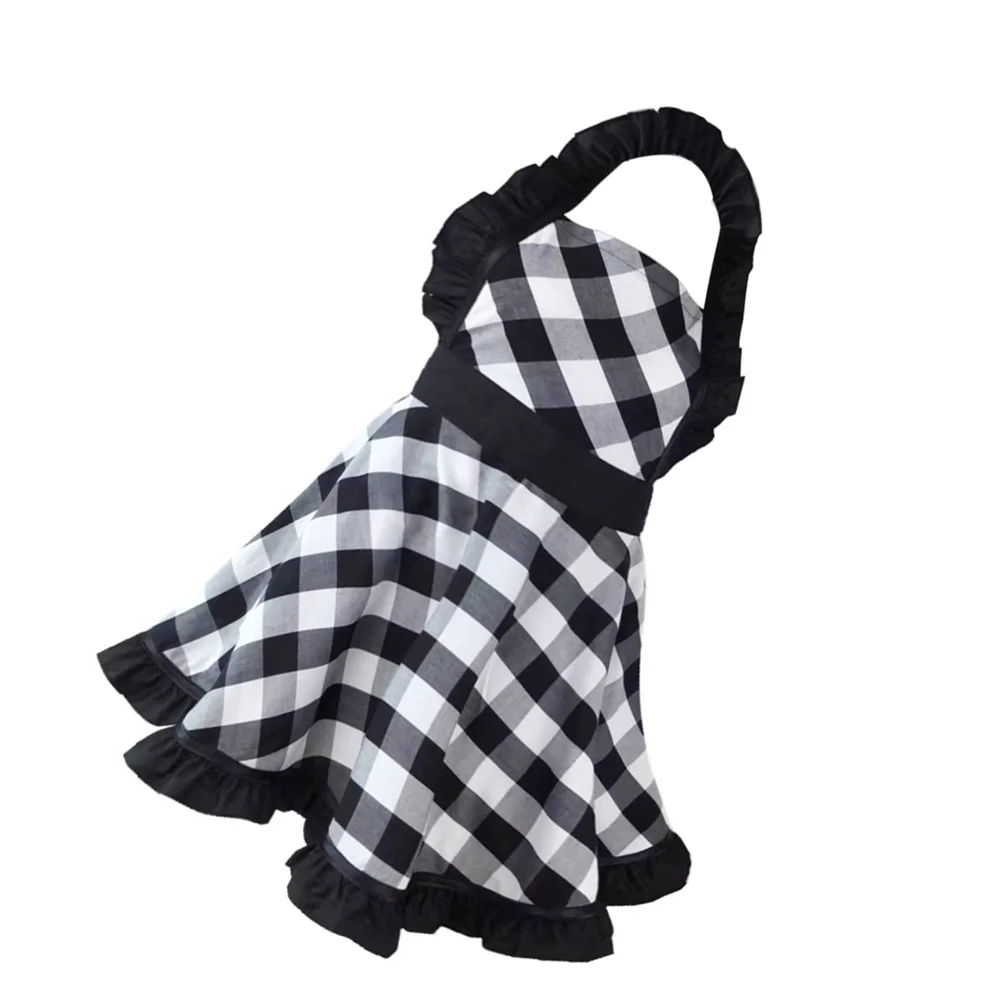 

Kitchen Plaid Apron Accessory Baking Chef Apparel Lattice Household Fashion Pure Cotton