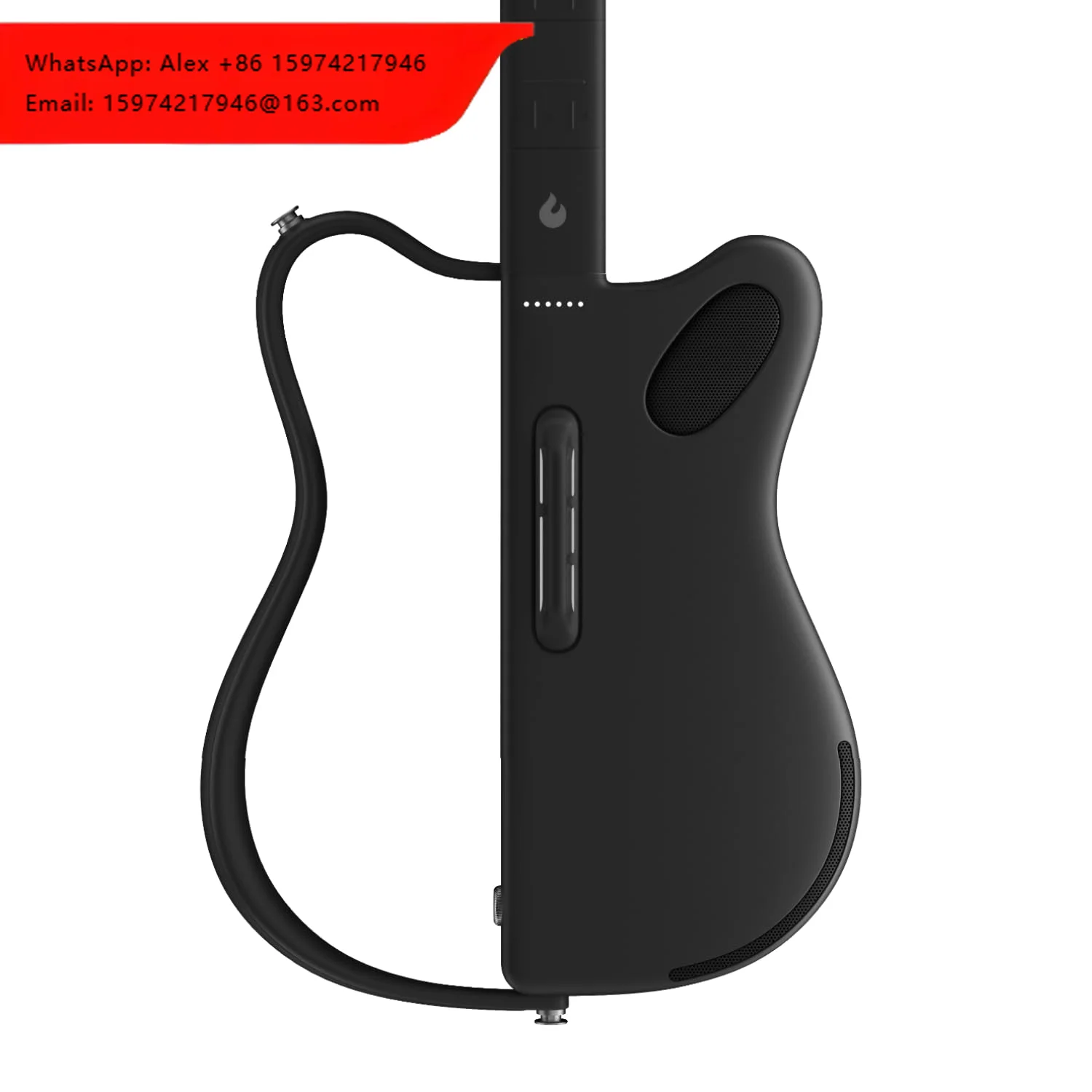 LAVA GENIE Stringless Smart Guitar, No Strings Attached, Hundreds Of Instrument Presets, Onboard Speaker, Foldable, Detachable