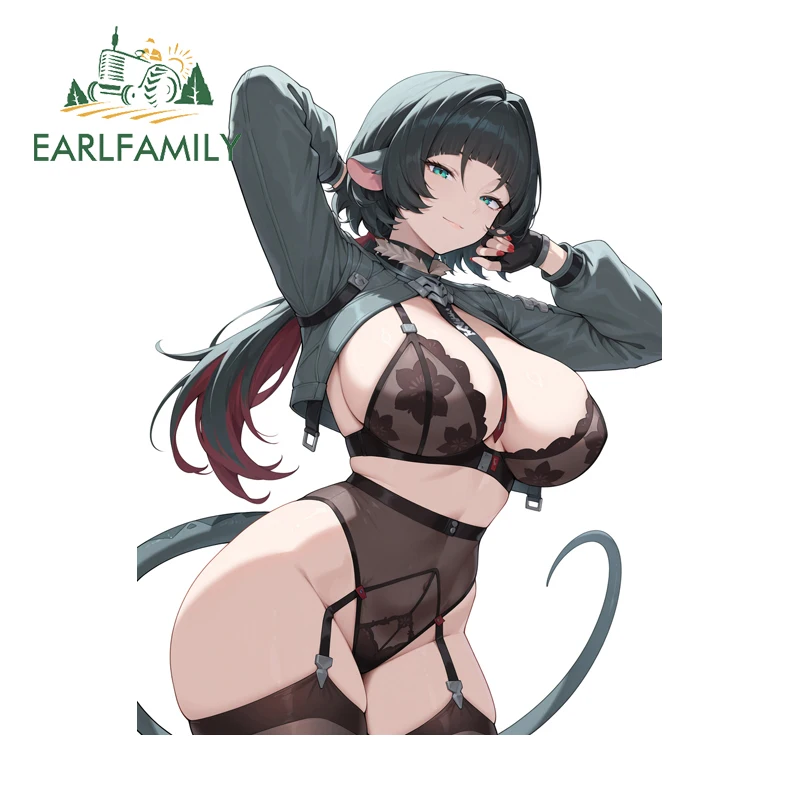 

EARLFAMILY Jane Doe Long Hair Sexy Girl Car Stickers Artistic Sunscreen Camper Wrap Vinyl Decal Personality Car Decration