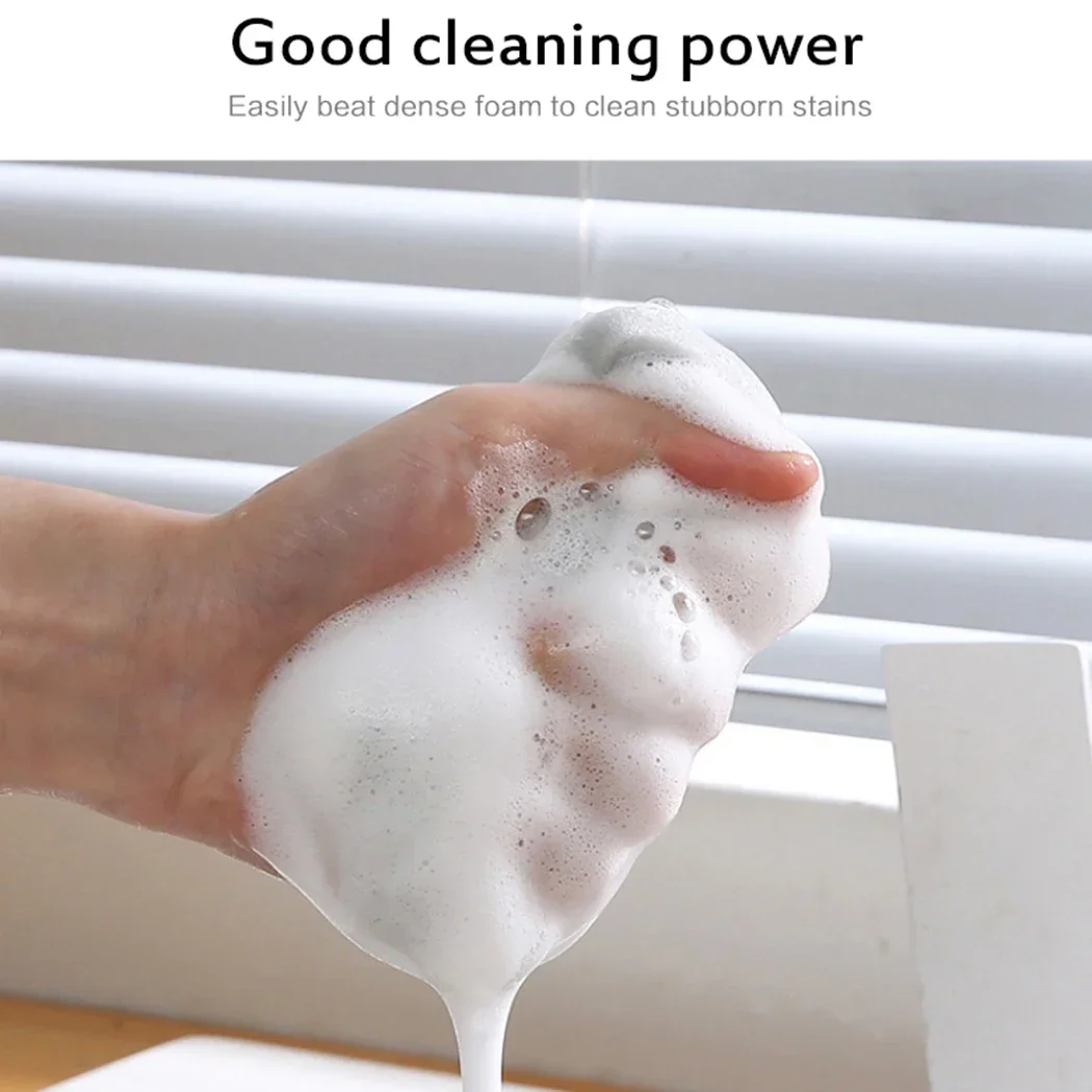 5PCS/Set Scouring Pad High-Density Sponge Scouring Pad Kitchen Cleaning Cloth Home Double-sided Cleaning Sponge