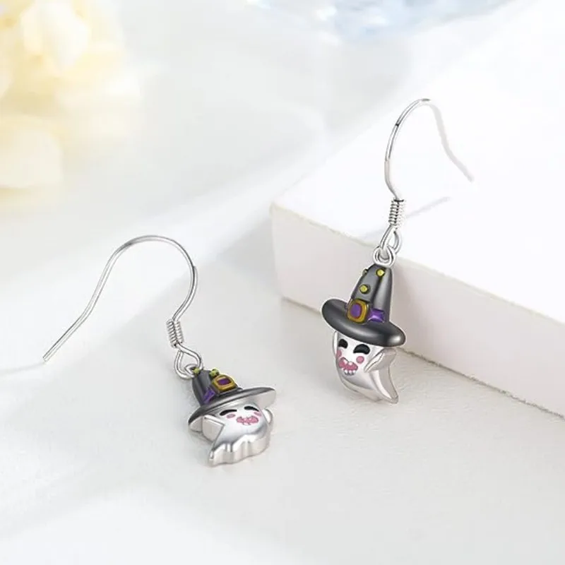 2024 New Specter Earrings Fashion Exquisite Cute Ghost Halloween Jewelry for Daughter Wife Family PartyGifts