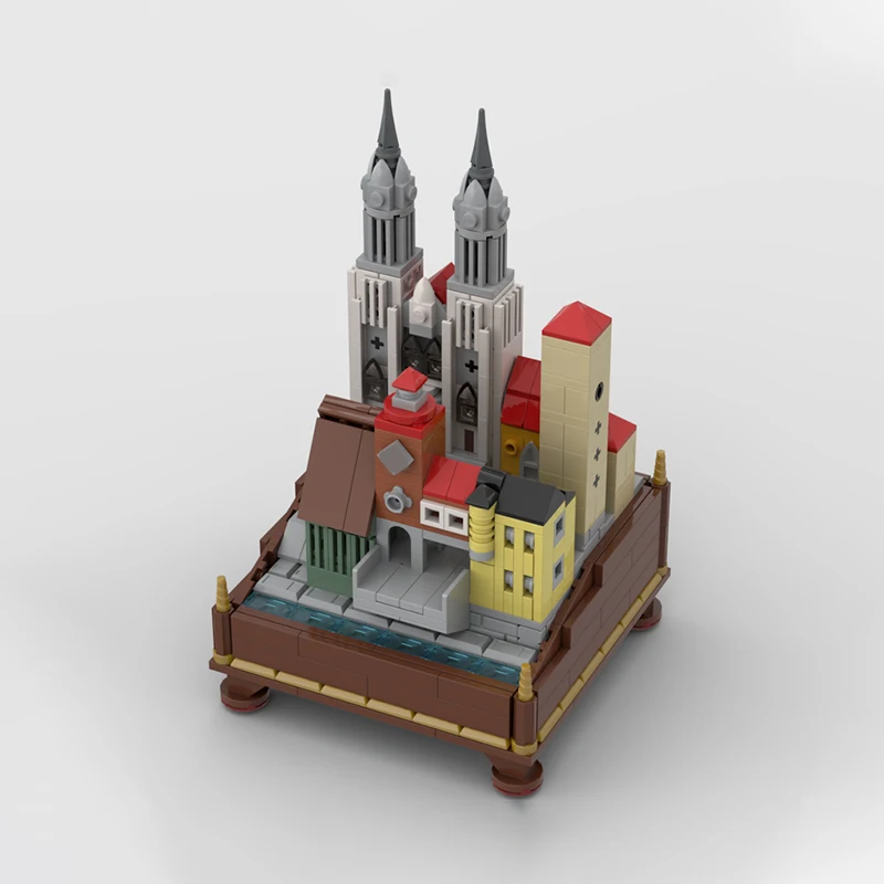 Modello Regensburg Old Town da 622 pezzi compatibile, ideale per gli appassionati di paesaggi urbani