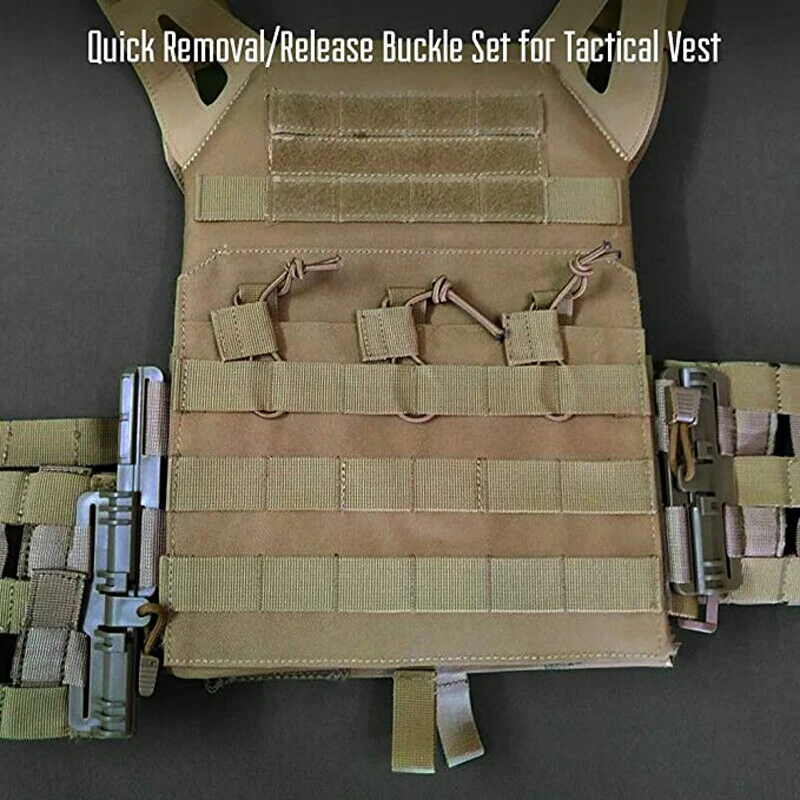 Quick Release Buckle Kit Universal Tactical Vest Removal Buckle Set For JPC 6094 Vest Hunting Accessories
