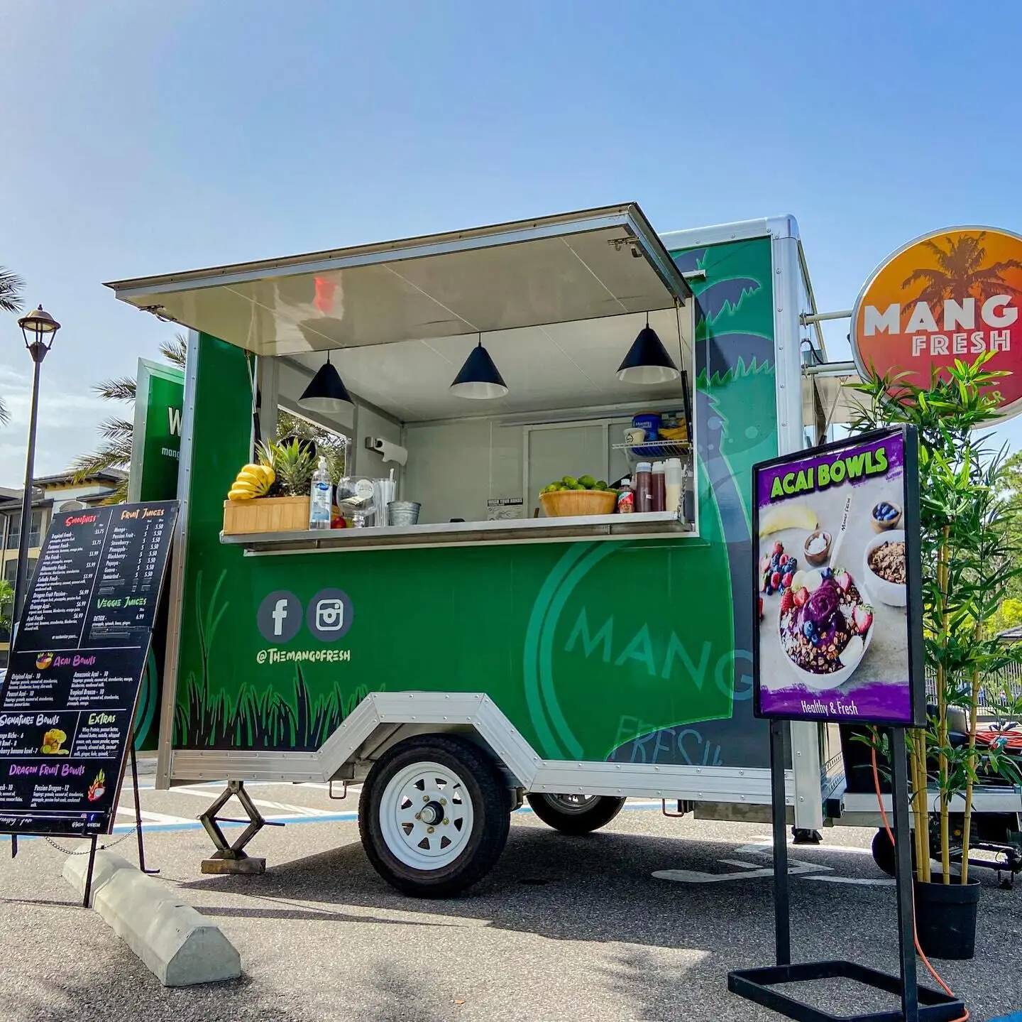 Standard Square Top Outdoor Ice Cream Fast Food Truck / Mobile Food Truck