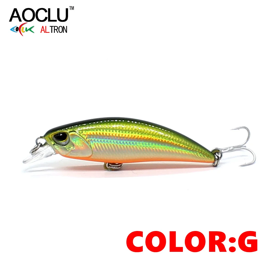 AOCLU Kleiner sinkender Wobbler, Jerkbait, 50 mm, 4,0 g, harter Köder, Minnow-Köder für Küstenforellen, Barsch, Felsen, Boot, Angeln, frisches Salzwasser – Detail 11