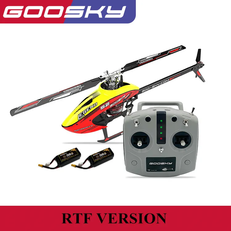 

GOOSKY S2 6CH RC Helicopter 3D Aerobatic Dual Brushless Direct Drive Motor RTF GTS Flight Control System With 2 Batteries