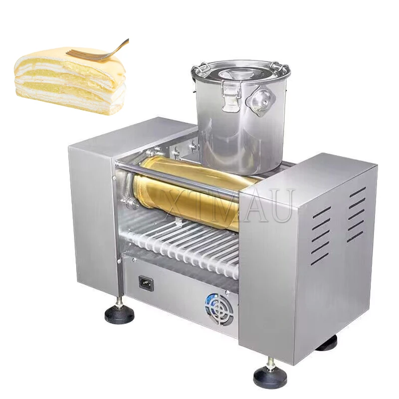 Industry Cake Layer Making Machine Single Row Mille Crepe Pancake Machine Chapati Maker Equipement