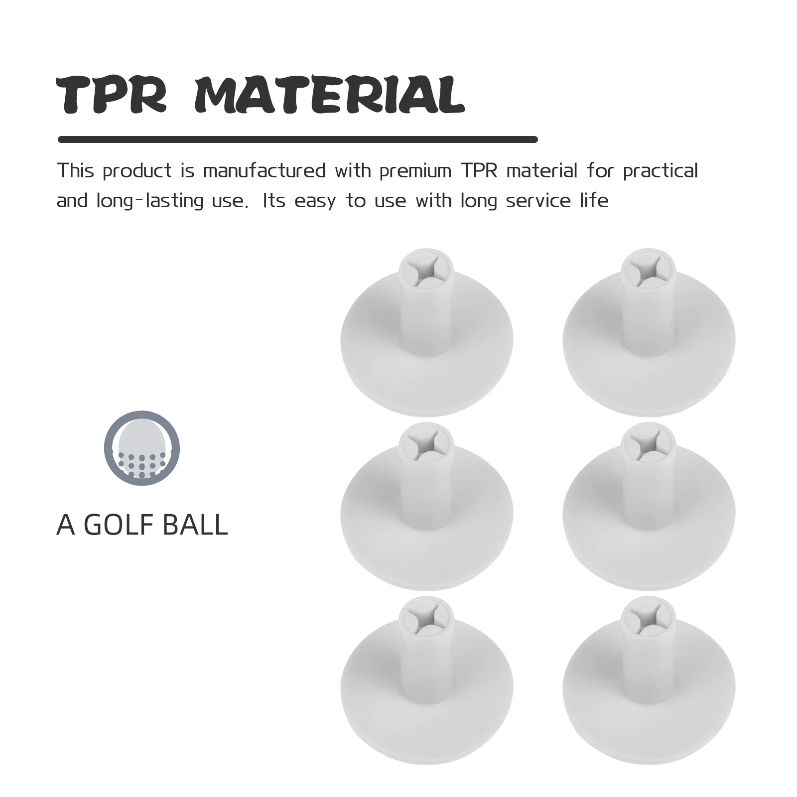 

6 Pcs Golf Pins Mat Tees Holder Equipment Bracket Training Aid Professional Golfs Tpr Ball Practice