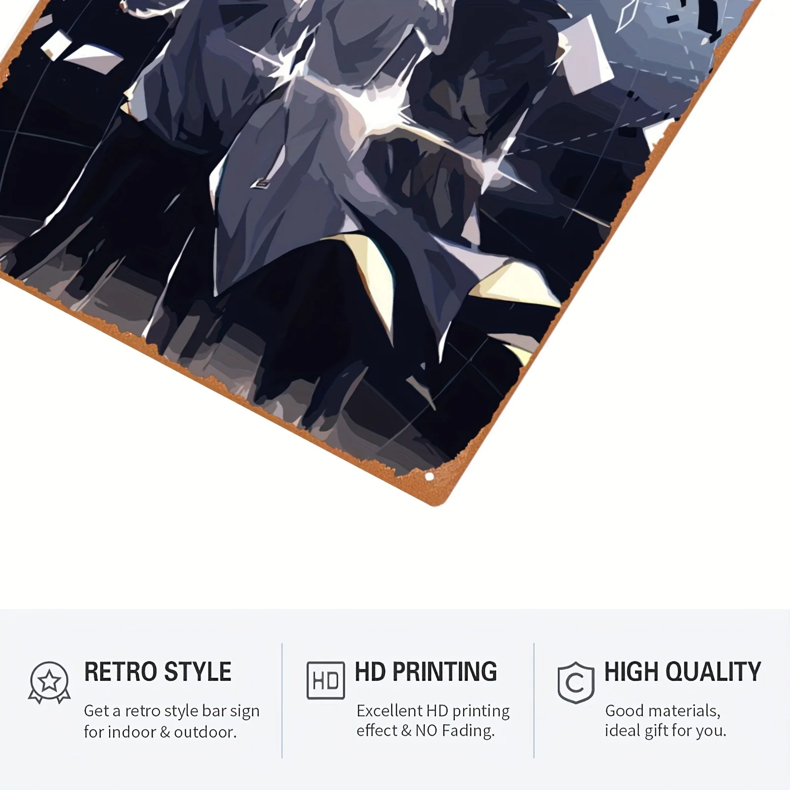 1pc, character iron painting from the perspective of universal readers, 8x12 inches,suitable for bars, clubs, cafes