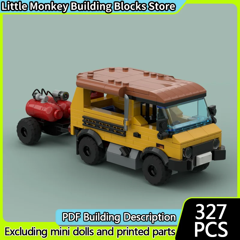 City Car Model MOC Building Bricks Jungle Small Scout Truck Modular Technology Gifts Holiday Assemble Children Toys Suit