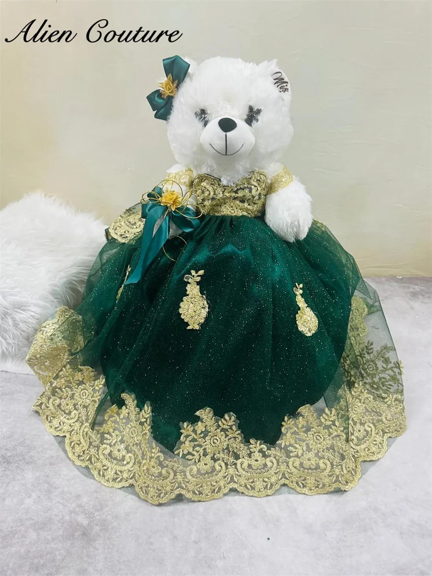 

Emerald Green Special Link For Personalized Quinceanera Teddy Bear Dress Exquisite Appliques Bear Not Included Customized