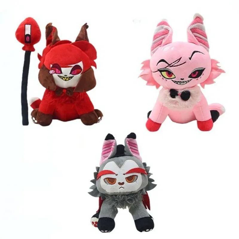 32-36cm Hazbin Hotel Stolas Millie Medusa carmesí Charlie Alastor Vox juguete de peluche Cosplay Animal relleno muñeca decoración de la habitación regalo