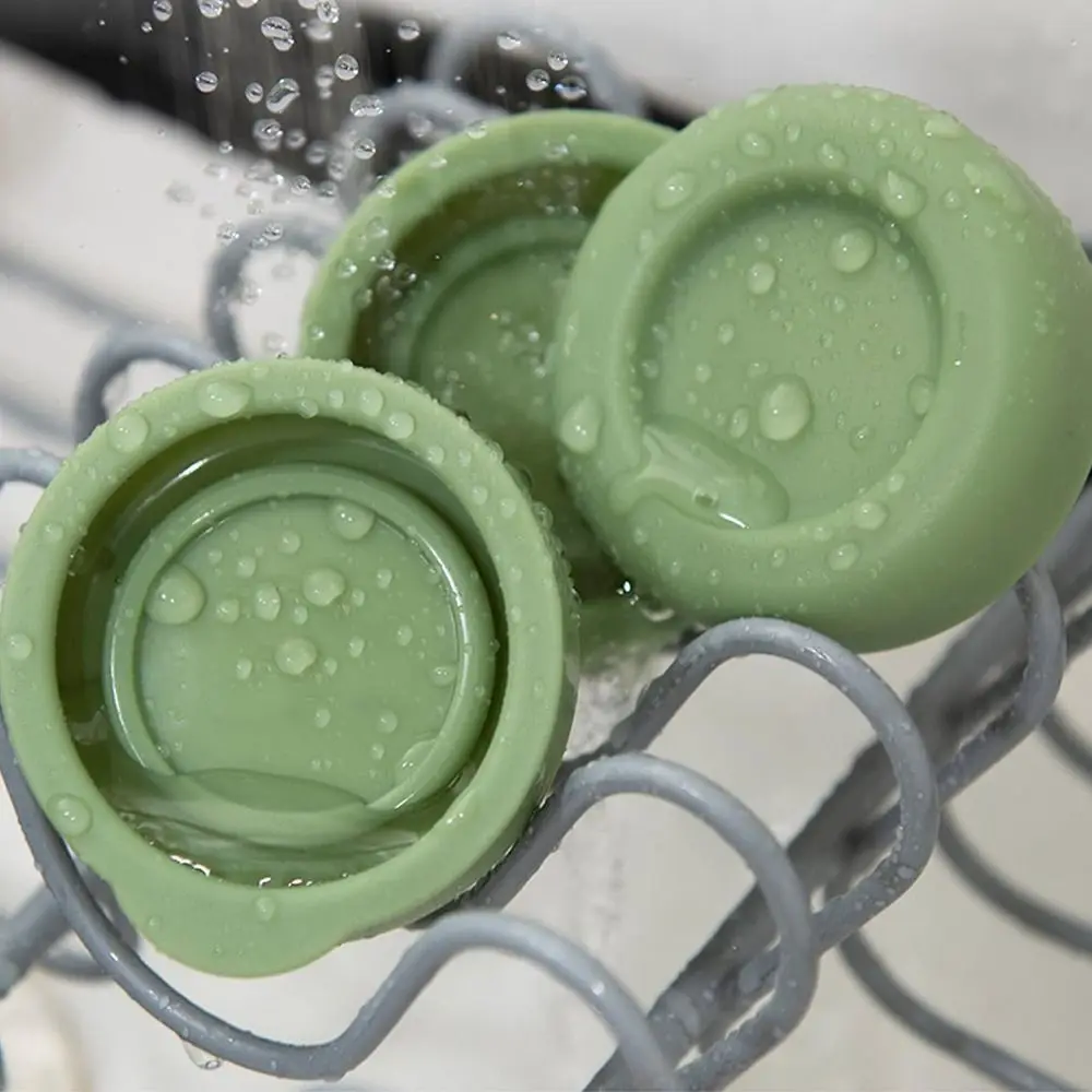 2Pcs Round Sealed Silicone Replacement Caps Easy To Clean Round Bottle Lids Long-Lasting Reusable Silicone Bottle Stopper