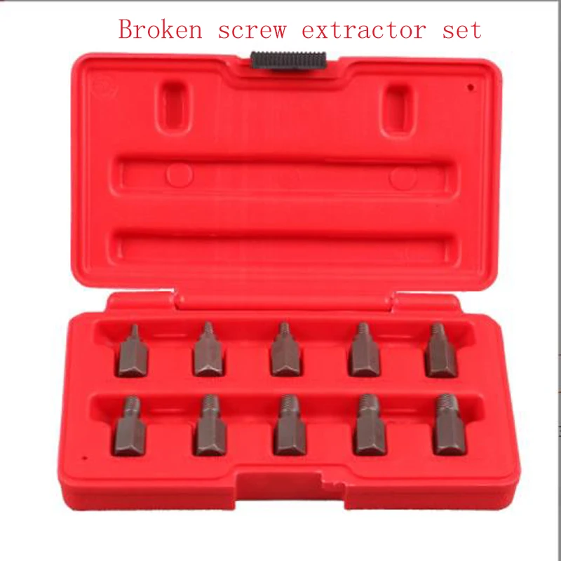 

10-Piece Bolt Extractor Broken Screw Nut Removal Tool Multi-spline Broken Stud Sliding Tooth Removal Hexagonal Head