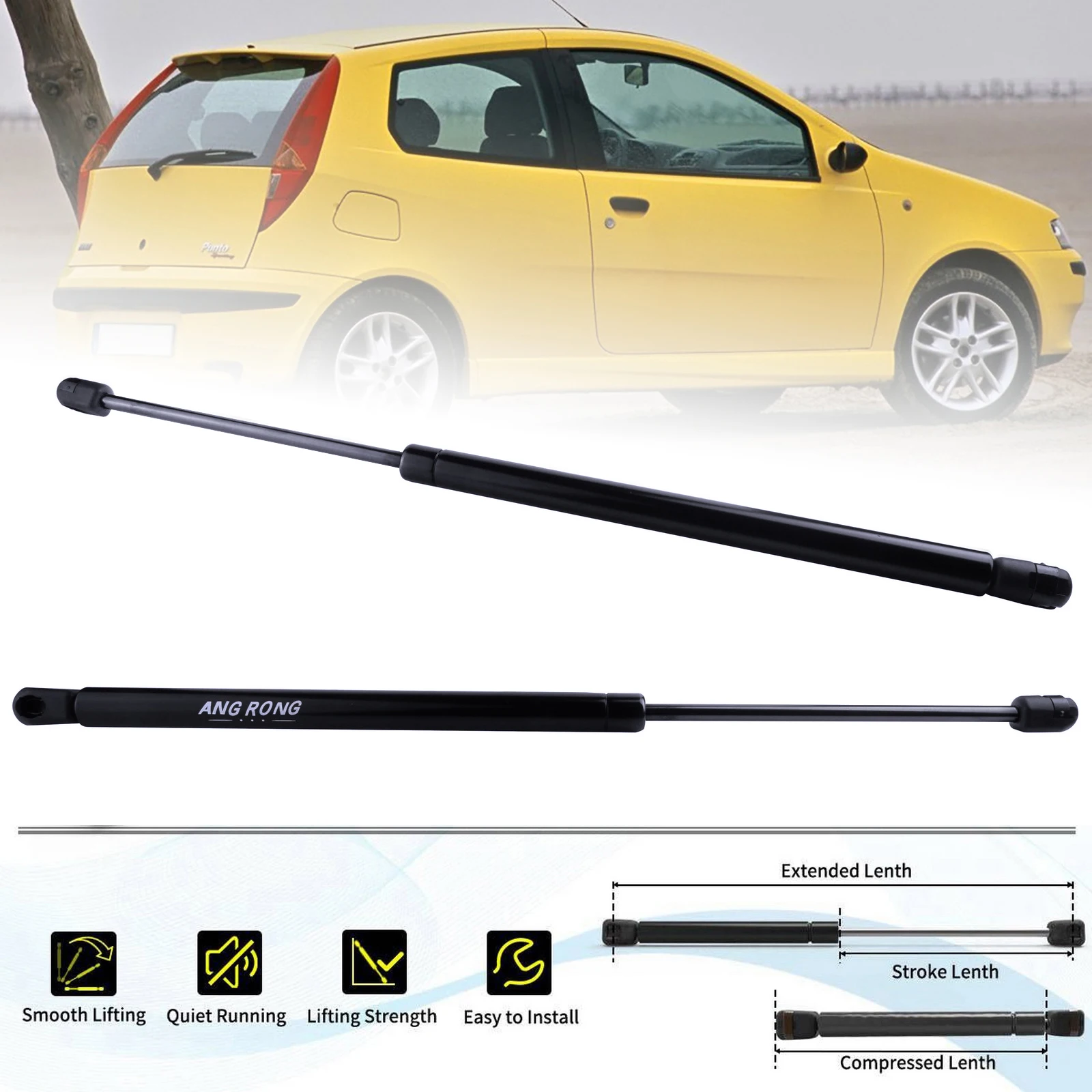 Sprężyna podtrzymująca amortyzator gazowy tylnej klapy bagażnika do Fiat Punto MK2 188 Hatchback 99-12