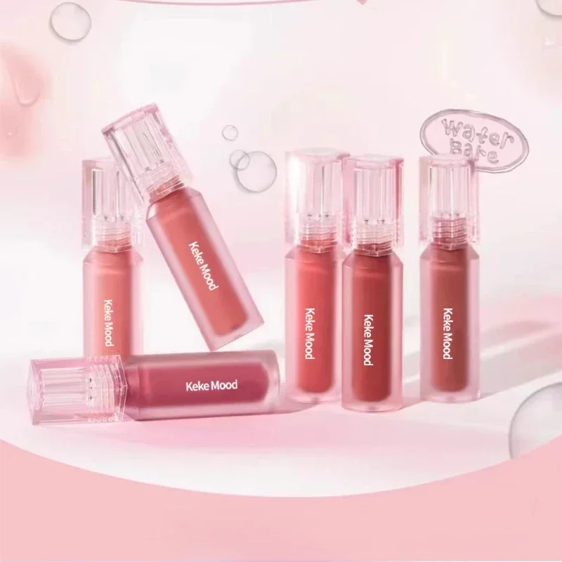 チェリーピンクミラーウォーターリップグロスリップグレーズ透明ガラス唇きらめく細かい真珠がリップカラーを明るくします