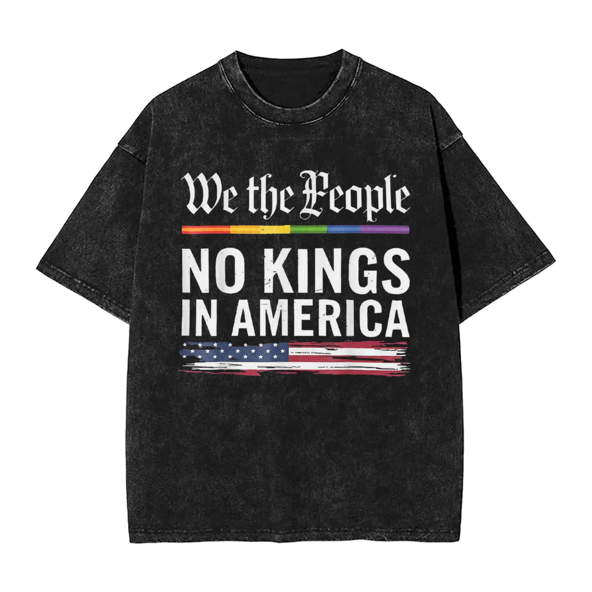 

We The People No Kings In America T Shirt Summer Aesthetic T-Shirts Casual Trending Tshirt For Male Short Sleeve Print Tees