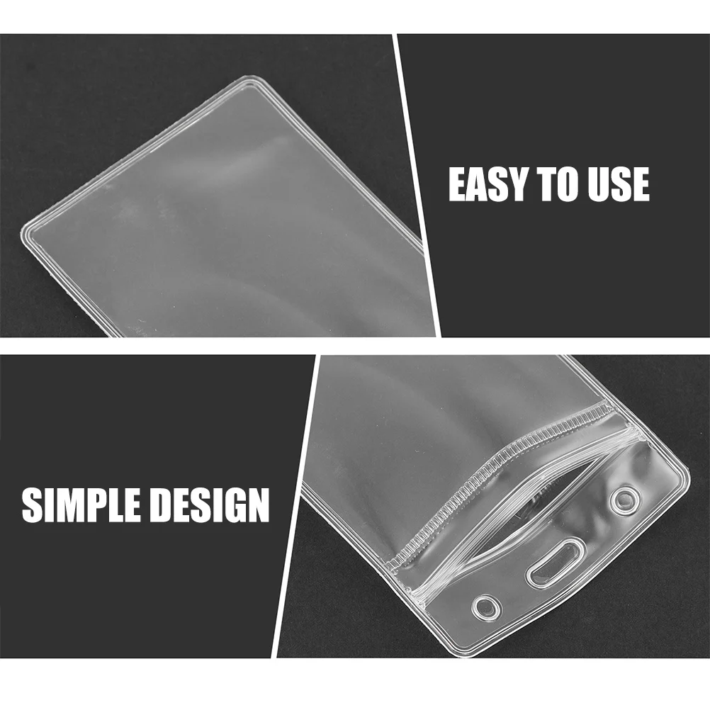 

6 шт. водонепроницаемый держатель для карт, прозрачный чехол для бейджа из ПВХ для удостоверения личности, студенческие карты, пластиковый чехол для бейджа с именем, рукава для карт