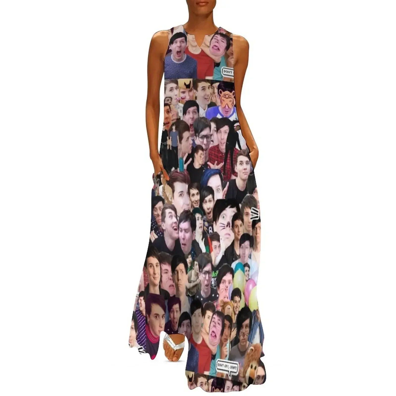 

Dan Howell and Phil Lester Collage Long Dress birthday dresses for women Dress