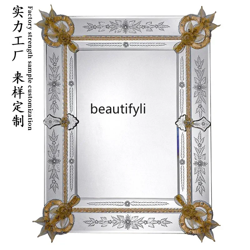 Q178 CC  Dresser decoration simple style design makeup mirror desktop feeling metal oval mirror