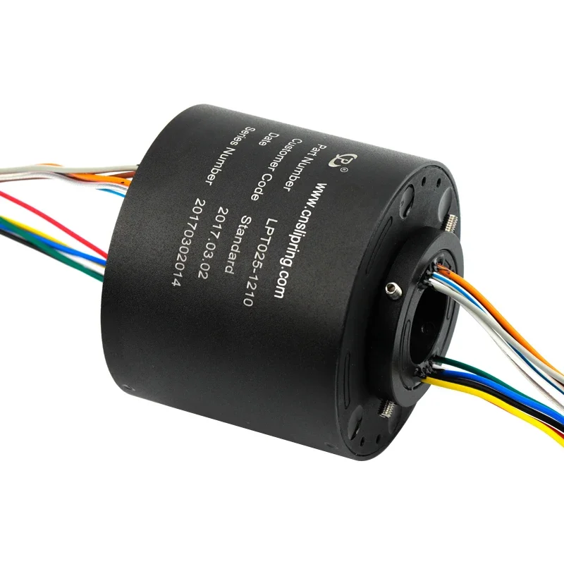 Through bore electrical slip ring,hole size 25mm 12 Circuit 10A