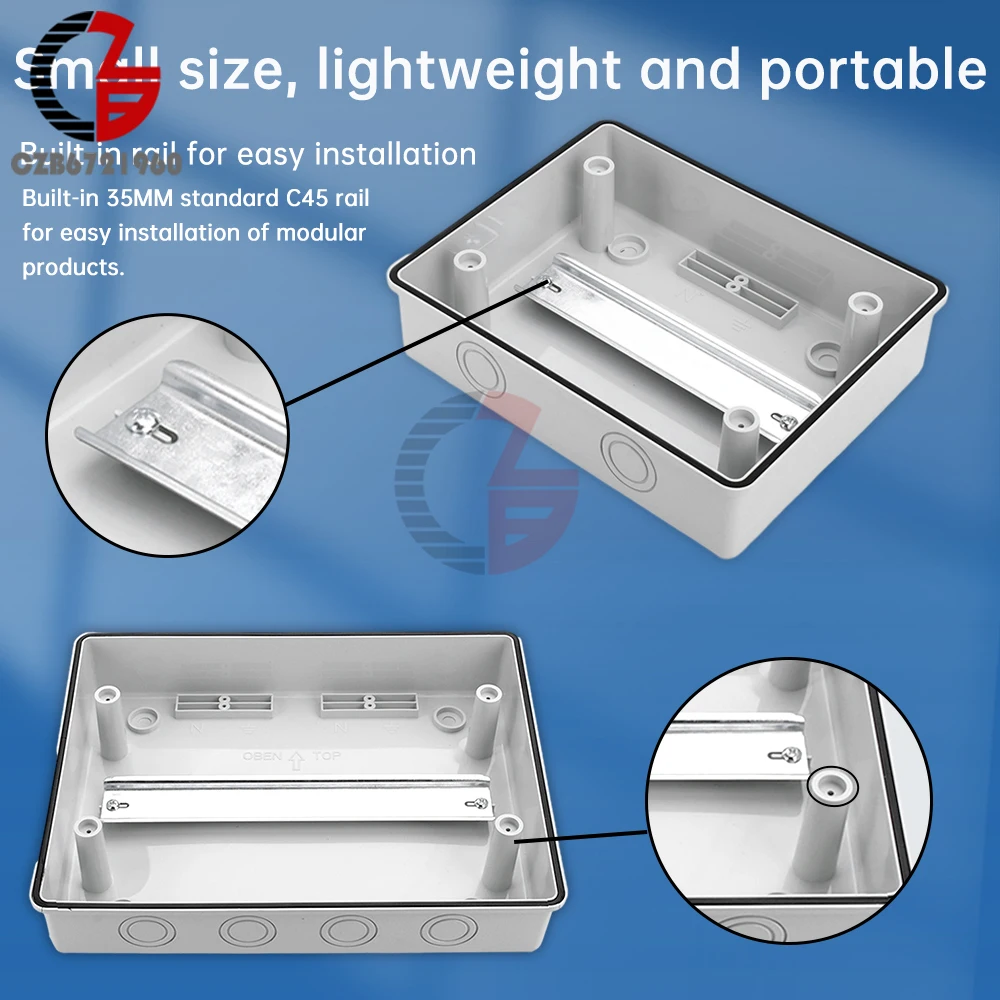 5/8/12 Ways HT Series Junction Box IP65 Waterproof Distribution Box PC Plastic Outdoor Electrical Distribution Protection Box
