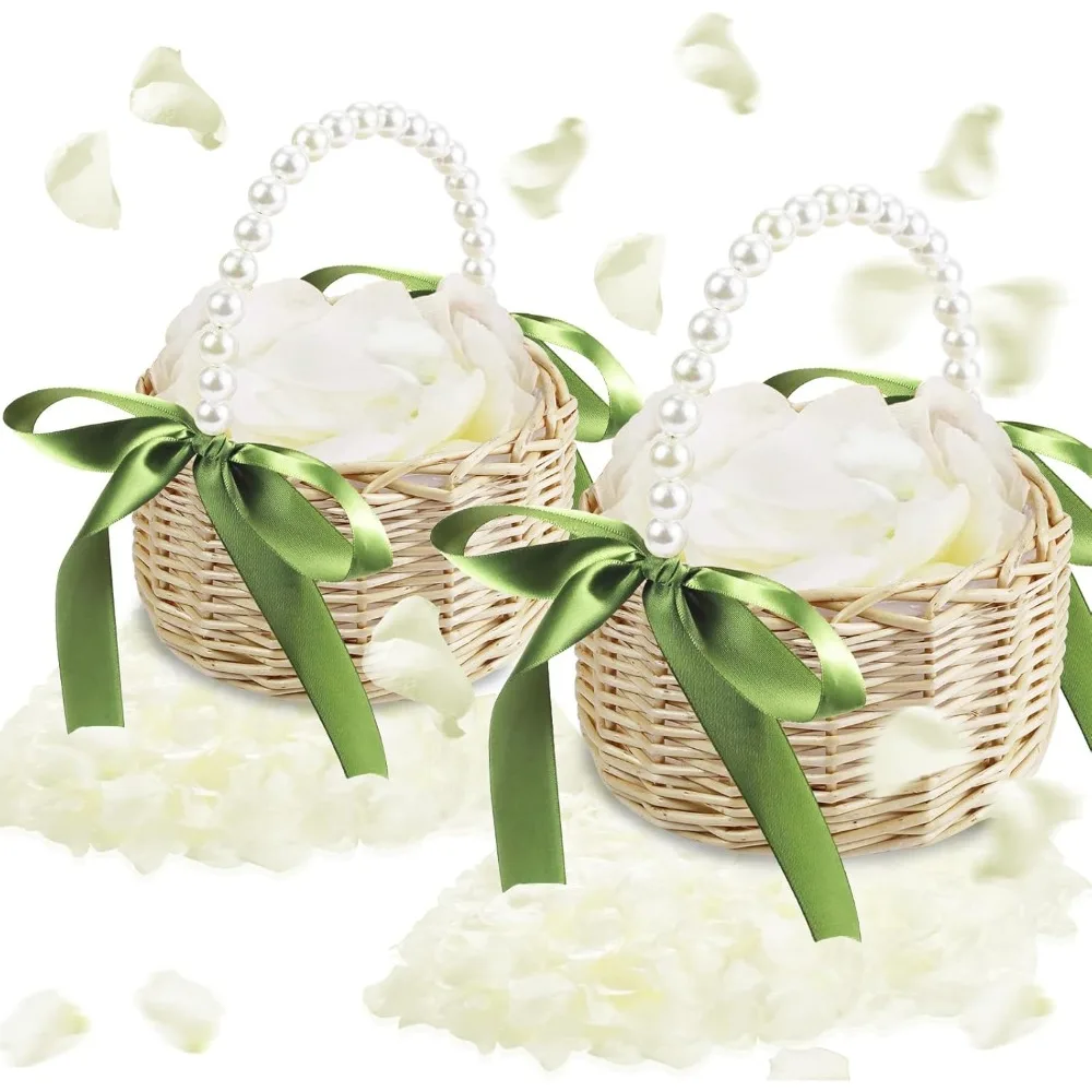 2-pcs-wicker-rattan-flower-girl-basket-with-1000-pcs-artificial-silk-rose-petals-wedding-flower-girl-basket-with-pearl-handle-an