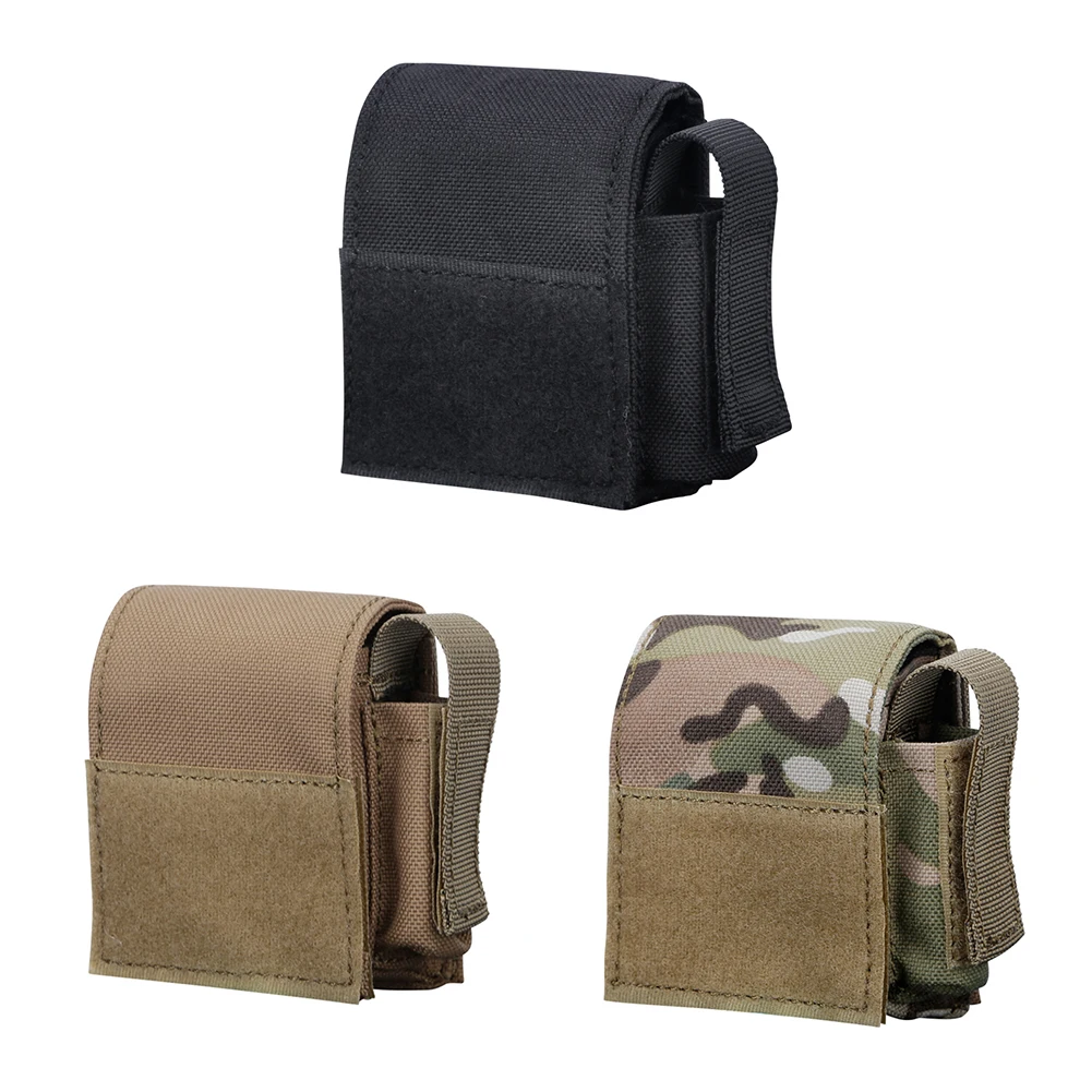 กระเป๋าคาดเอวไนลอนโมลล์อเนกประสงค์ กระเป๋าใส่สมาร์ทโฟนขนาดเล็กแบบพกพา พร้อมกระดุมสำหรับตั้งแคมป์กลางแจ้ง