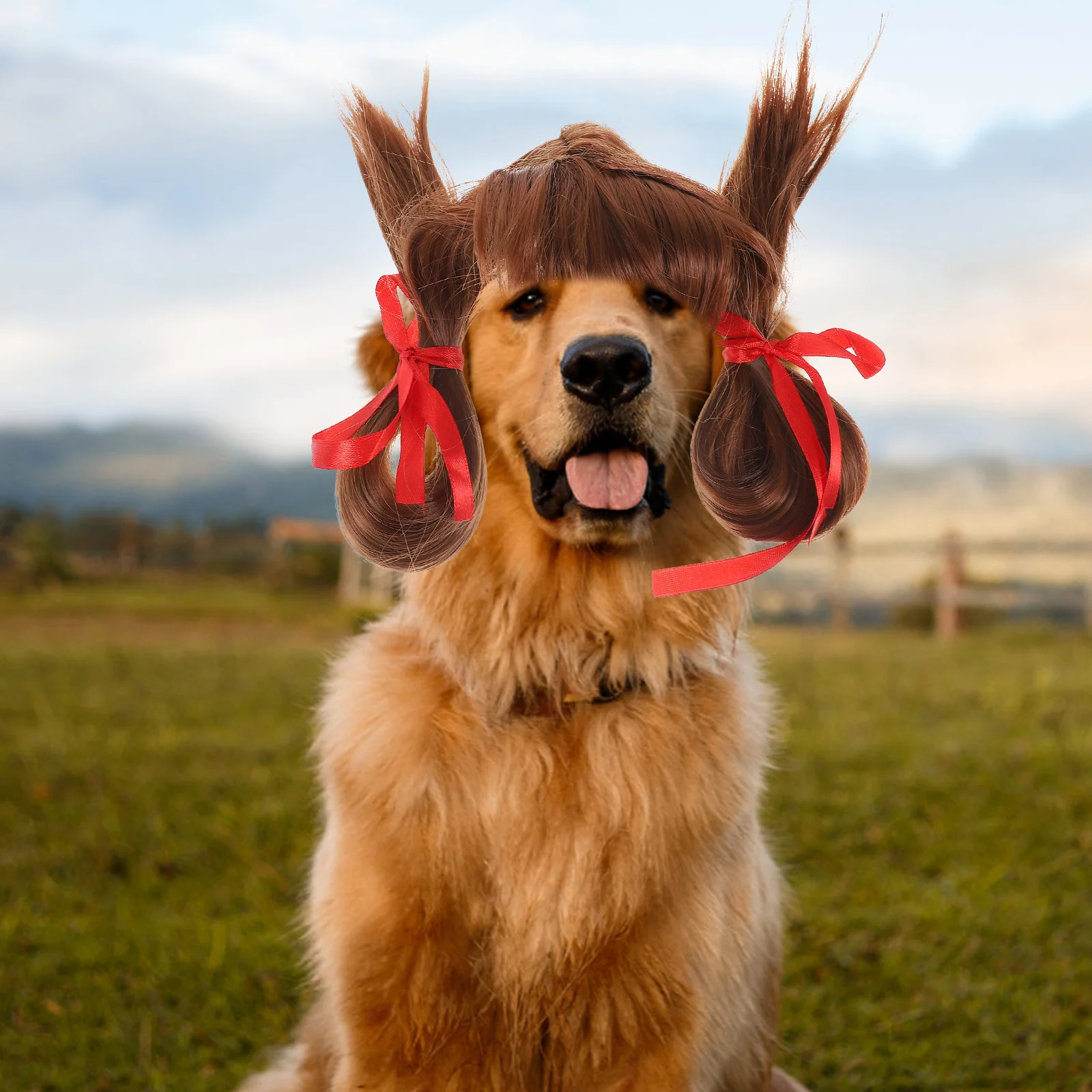 Abaodam-Disfraz de perro de Halloween, sombreros para mascotas, Cosplay, postizo de gato, suministros de fiesta de fibra de nailon para cachorros, decoración de lucha francesa