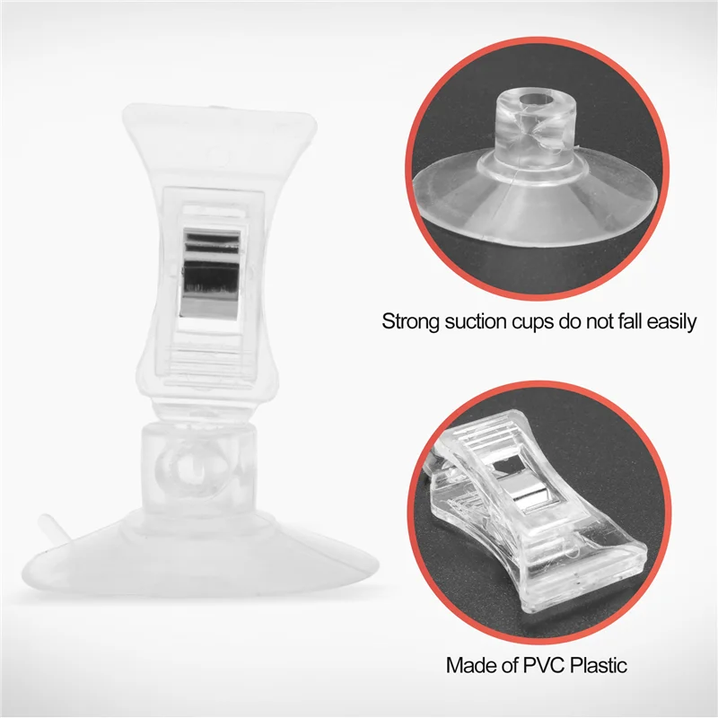 

2 PCS 47Mm Clear Plastic Wall Suction Cup Clip Clamp CNIM Hot