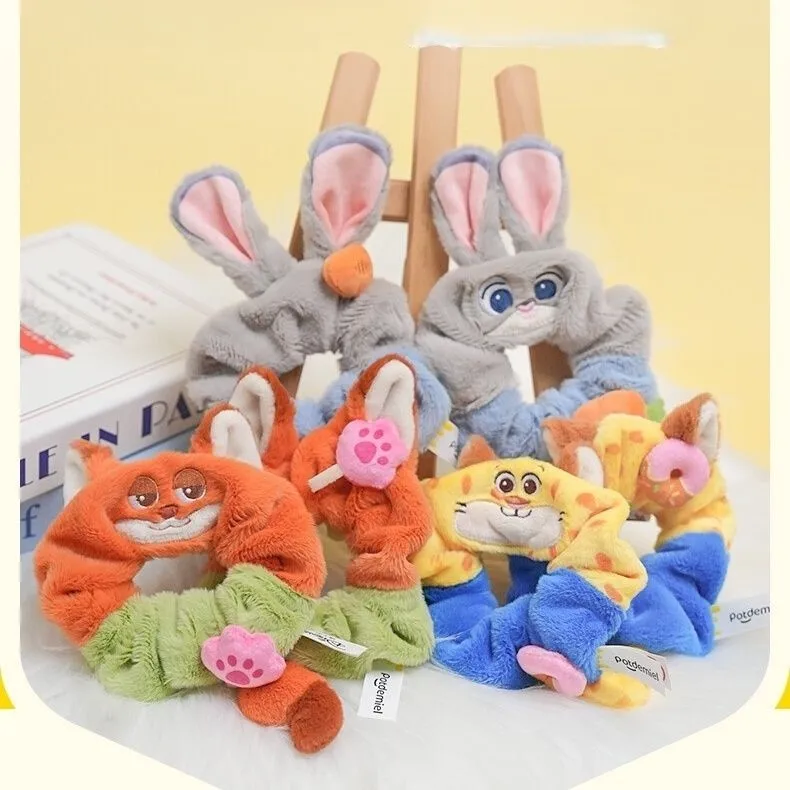 

Disney's Popular Hair Accessory, Zootopia, Judy Nick Leopard, Police Officer, Plush Cute Cartoon, Sweet and Casual Hair Tie