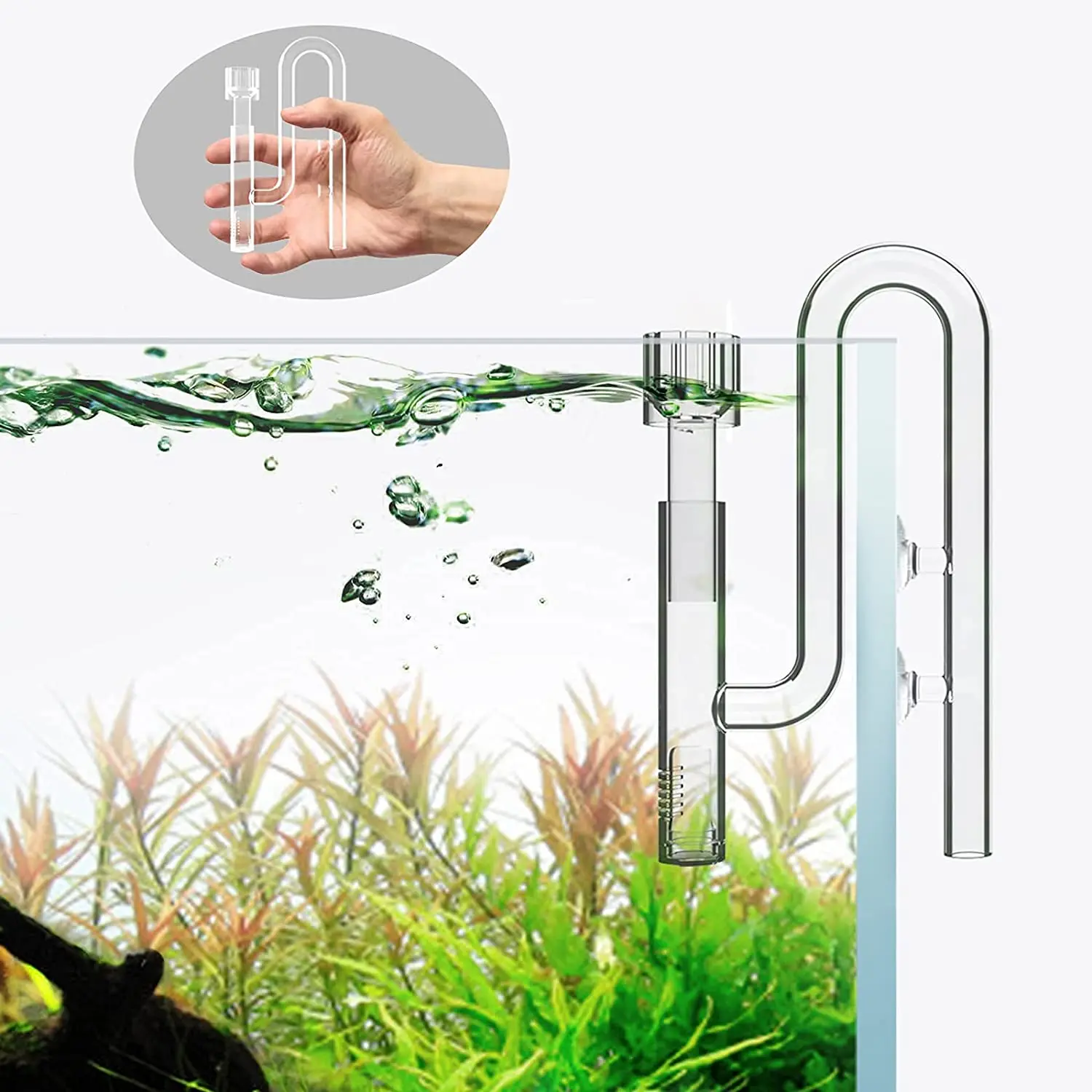 Aquarium Filter Pipes Clear Mini Glass Lily Pipe Surface Skimmer Inflow Outflow For Mini Nano Tank Filter System