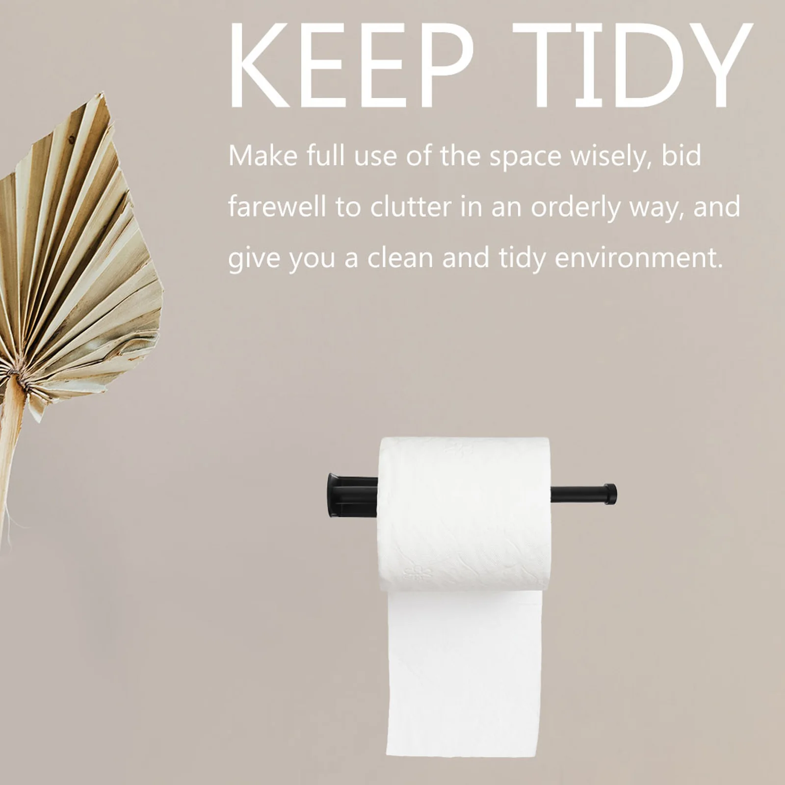 

Towel Holder Rack Paper Drying WallMounted Bar Hand Hanger Shelf Bathroom Kitchen Guest Room SmoothEdges SafeKids ConcreteWood