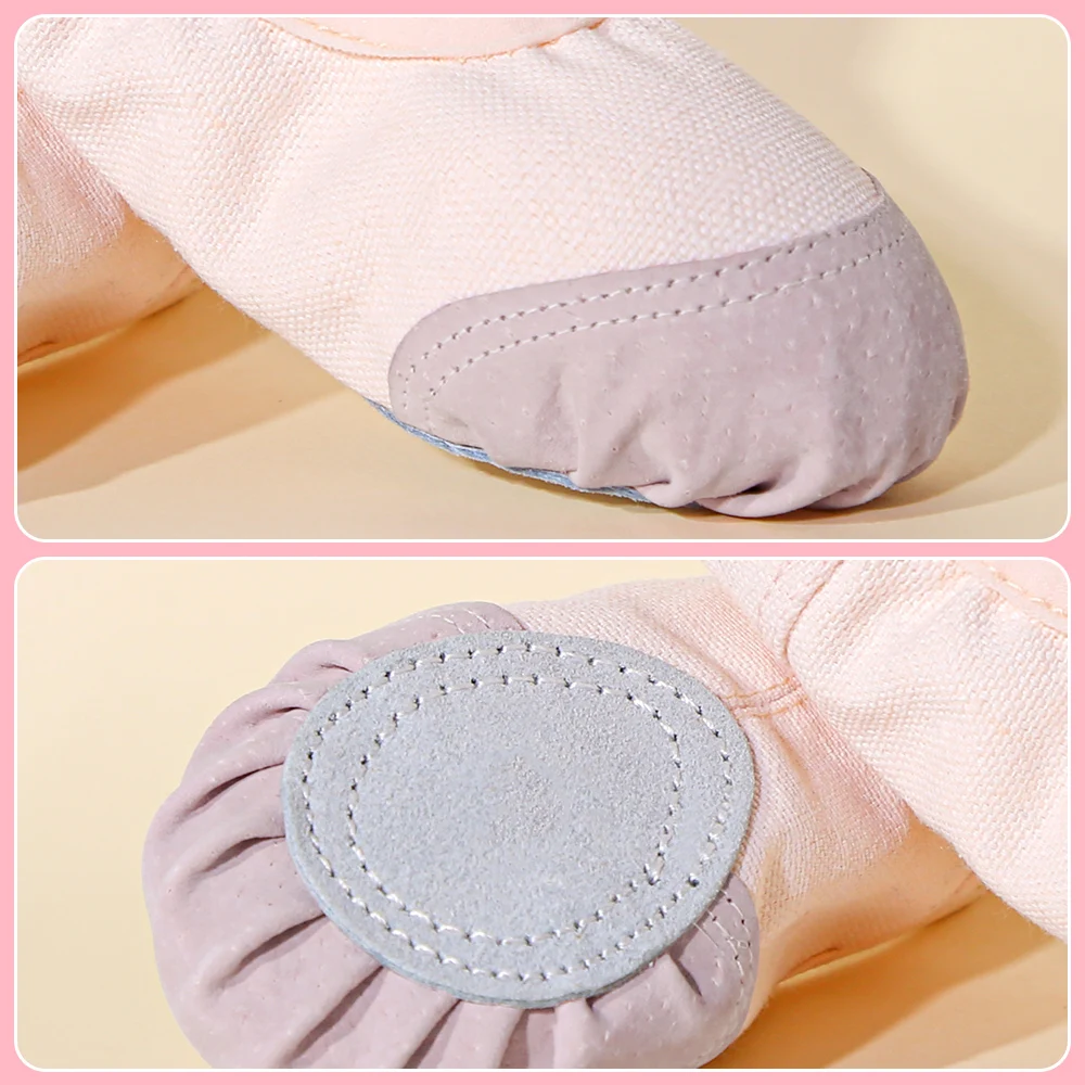 Chaussures de ballet en cuir souple pour filles et garçons, pantoufles de danse, chaussures confortables pour petits pieds