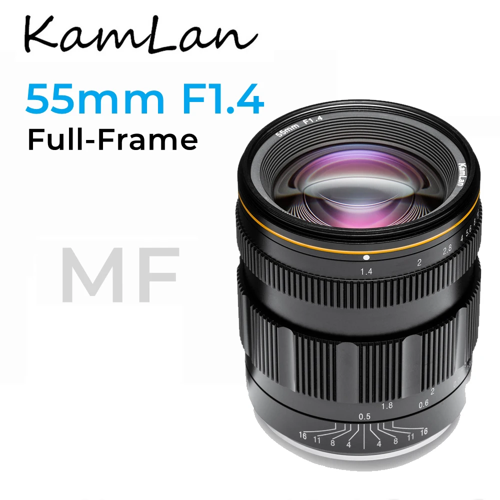 Kamlan 55mm f1.4 Full-Frame Lens Manual Focus Lens for Sony E