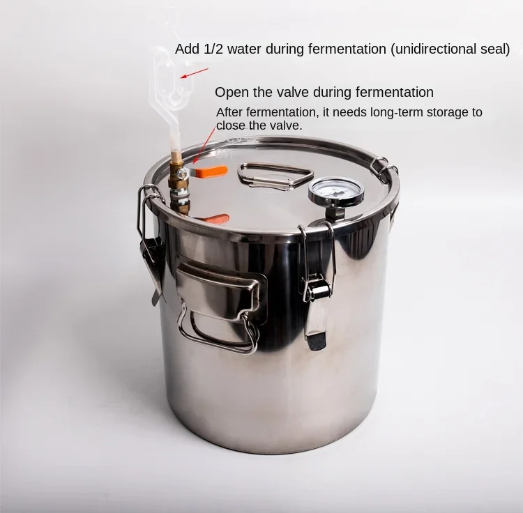 

Stainless steel fermentation barrel, food-grade fermentation grain, fruit wine, wine fermentation container, single