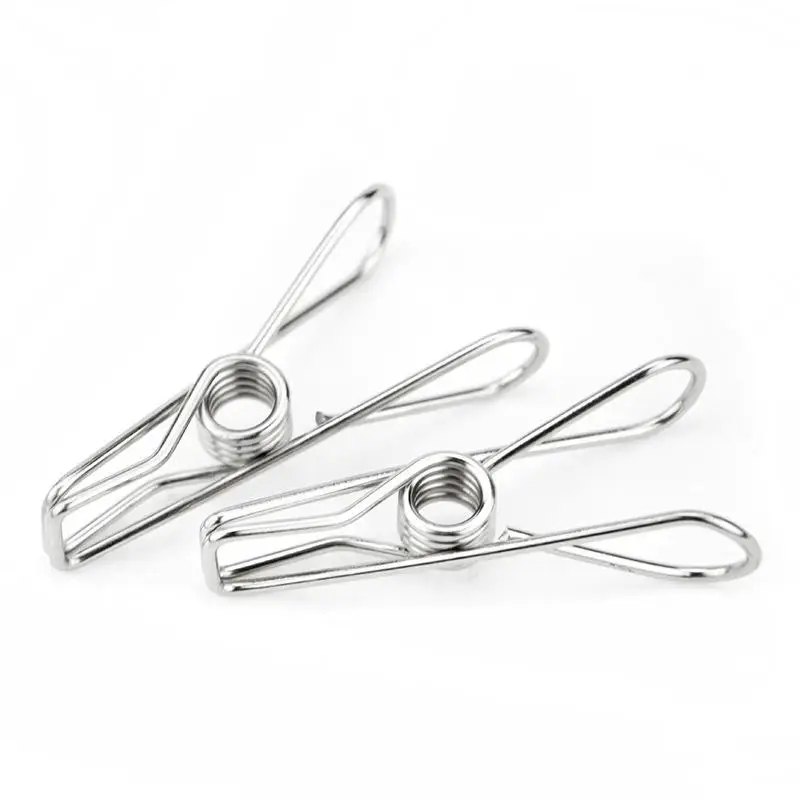 

Spring ClipsDrying And Storage Clips Sock Clips Sold In Packs Of 10Stainless Steel Clips