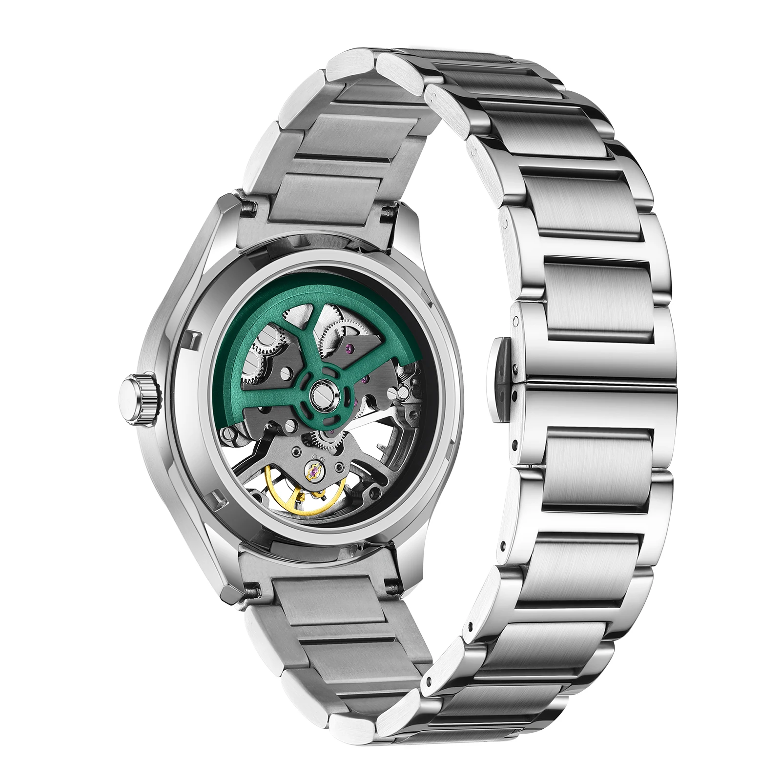 9204G5 Automatic Mechanical Skeleton Watch Man Collaboration with Four Mythical Creatures 45 Hours Power Reserve Welly