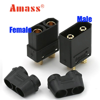 1/2/5Pairs/5/10Pcs Original Amass  XT90H Black XT90 Male Female Connector Plug for Quad Drone Plane Car ESC Charger Motor