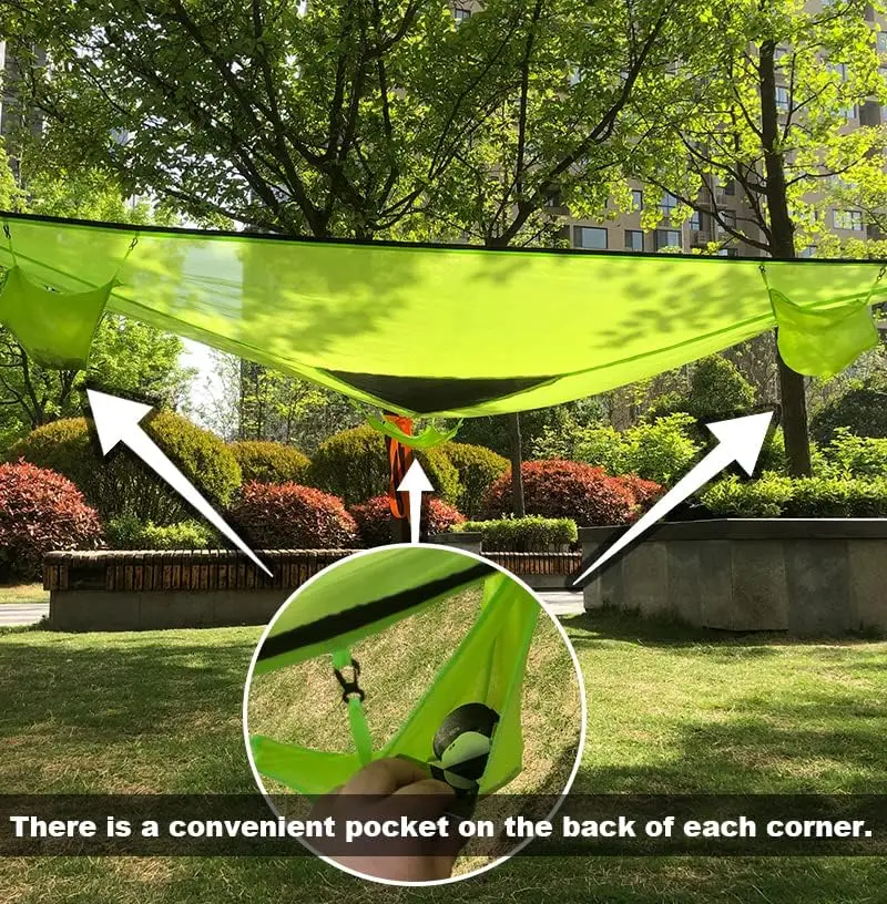 Hammock Triangle Outdoor Multiplayer Mesh Hanging Bed Easy Installation Nap Picnic Blossom Viewing Camping Hammocks